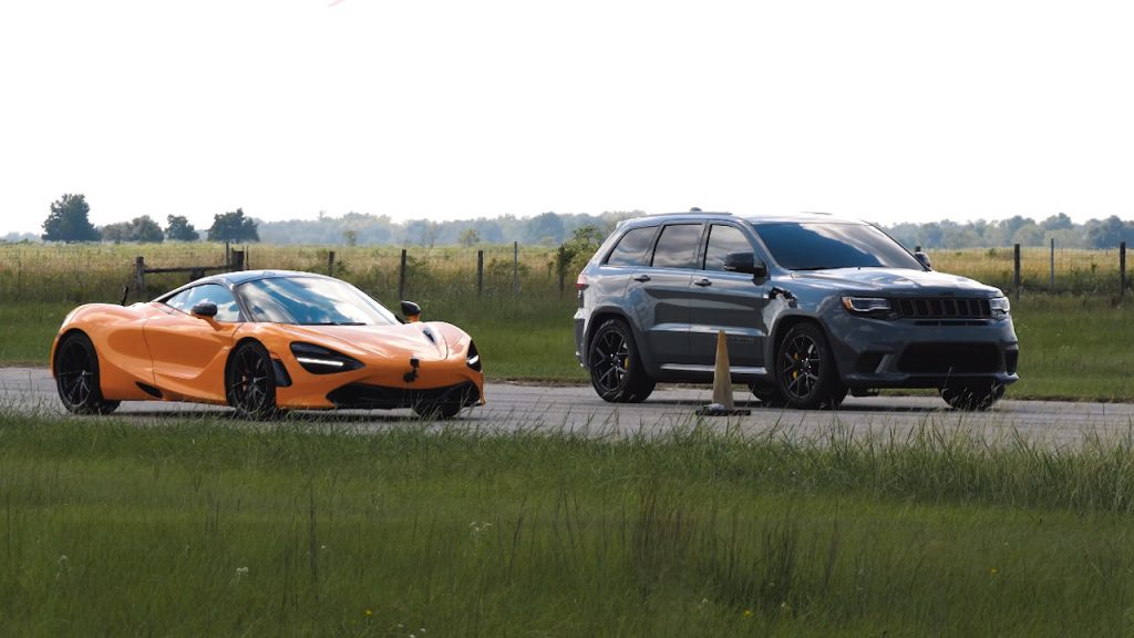 mclaren supercar 720s vs hennessey trackhawck