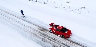 Bugatti Veyron ski χιόνια