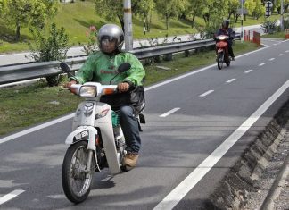 μαλαισία λωρίδες μοτοσυκλέτες