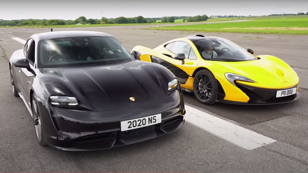 Porsche Taycan vs McLaren P1