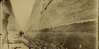 Από την κατασκευή της Διώρυγας της Κορίνθου . Πηγή: Archives historiques BNP Paribas