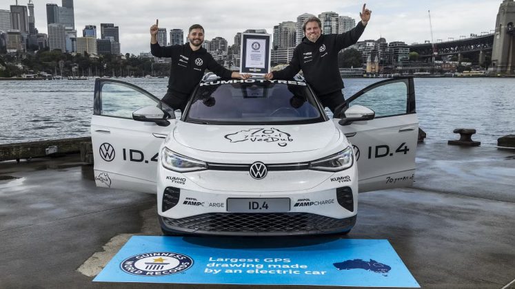 Volkswagen ID.4 GTX ζωγραφιά GPS ρεκόρ Guinness 2024