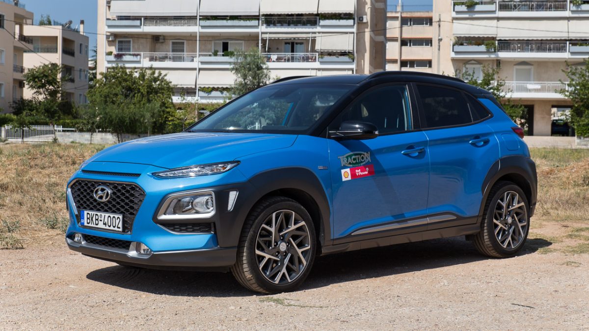 Hyundai Kona Hybrid 2020 traction δοκιμή