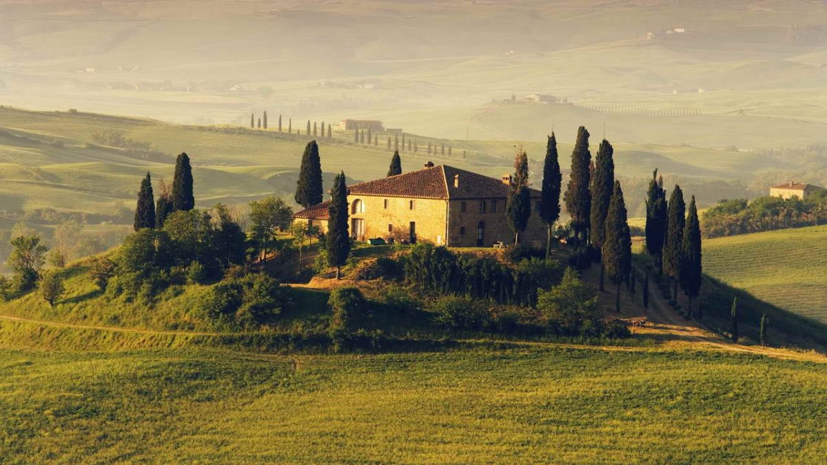 Tuscan Villa at Sunrise