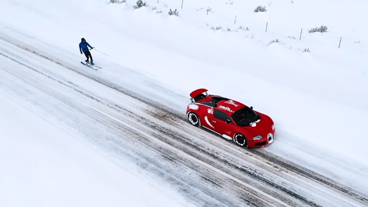 Bugatti Veyron ski χιόνια