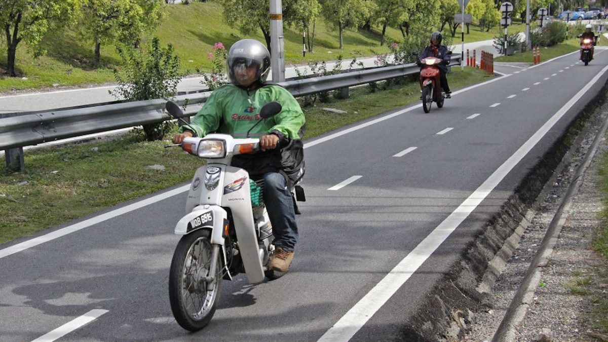 μαλαισία λωρίδες μοτοσυκλέτες