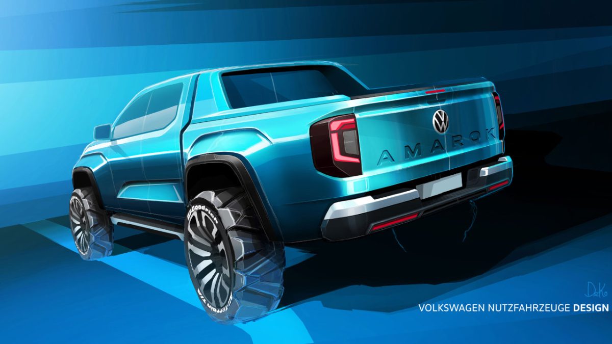VW Amarok νέα επίσημα σκίτσα 2022